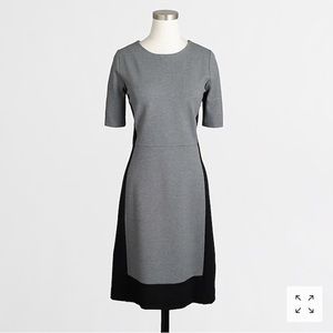 j. crew colorblock ponte dress